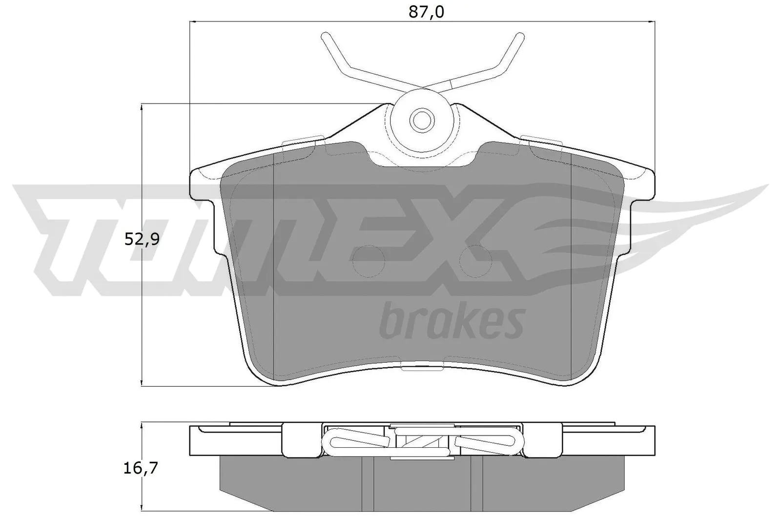 Kit de plaquettes de frein, frein à disque TOMEX Brakes TX 16-26