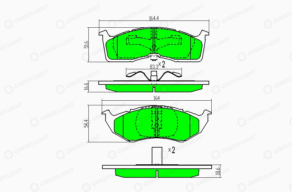 Kit de plaquettes de frein, frein à disque Automotive Adriado GLBP0377