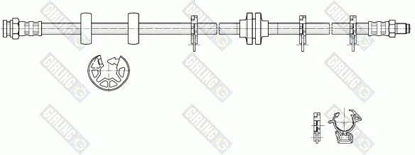 Flexible de frein GIRLING 9002274