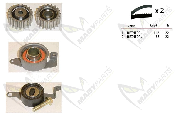 Kit de courroie crantée MABYPARTS OBK010310