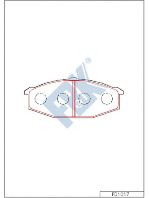 Kit de plaquettes de frein, frein à disque FBK FD1017