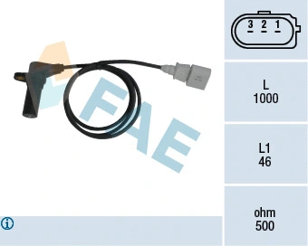 Capteur d'angle, vilebrequin FAE 79064