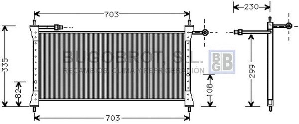 Condenseur, climatisation BUGOBROT 62-JR5014