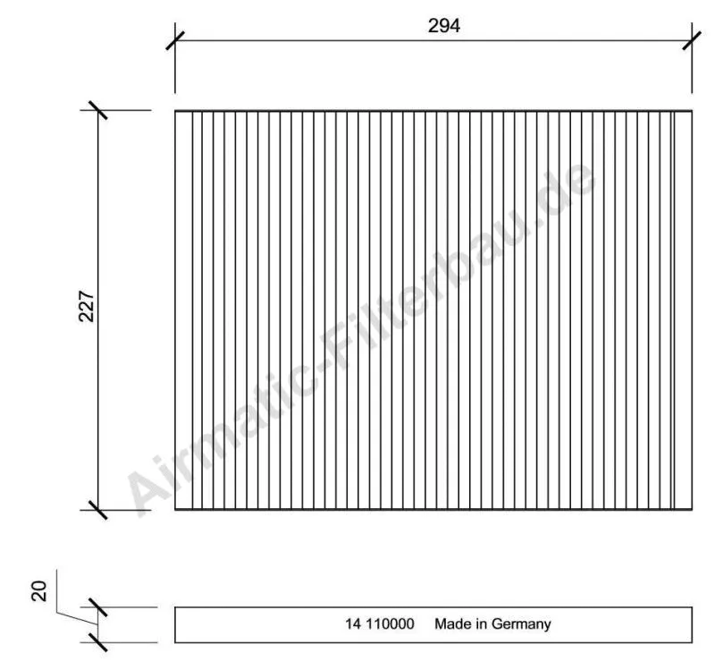 Filtre, air de l'habitacle AIRMATIC Filterbau IF0014