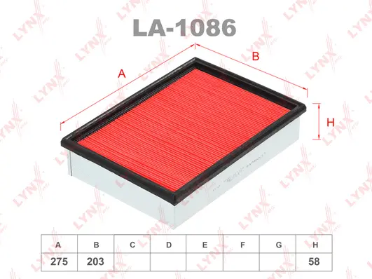 Filtre à air LYNXAUTO LA-1086