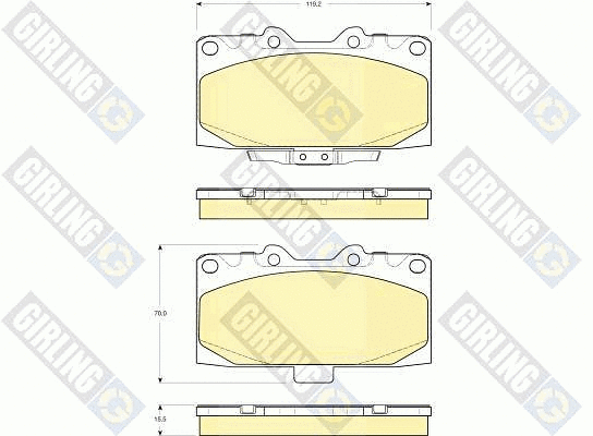 Kit de plaquettes de frein, frein à disque GIRLING 6133079