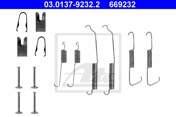 Kit d'accessoires, mâchoire de frein ATE-APAC 03.0137-9232.2