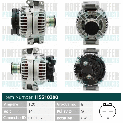 Alternateur HOFFER H5510300