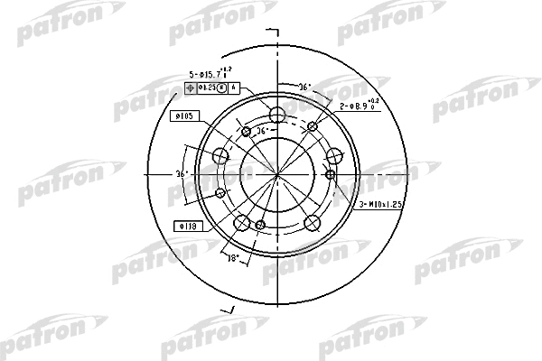 Disque de frein PATRON PBD1118