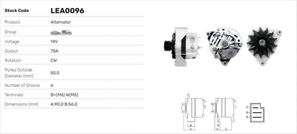 Alternateur LUSA LEA0096