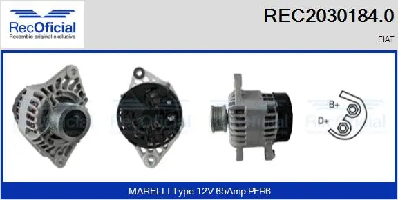Alternateur RECOFICIAL REC2030184.0