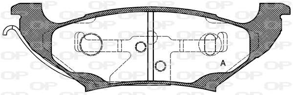 Kit de plaquettes de frein, frein à disque OPEN PARTS BPA0690.10