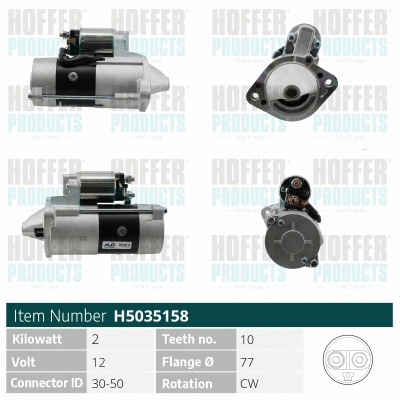 Démarreur HOFFER H5035158