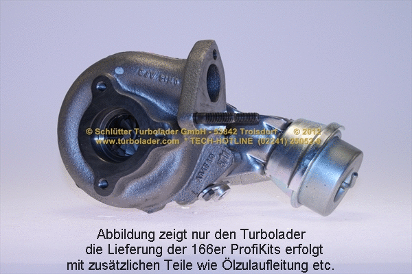 Turbocompresseur, suralimentation SCHLÜTTER TURBOLADER 166-00235