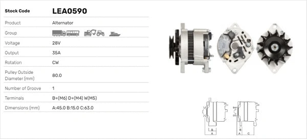 Alternateur LUSA LEA0590