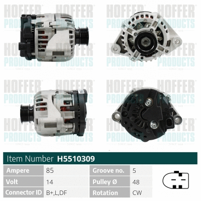 Alternateur HOFFER H5510309