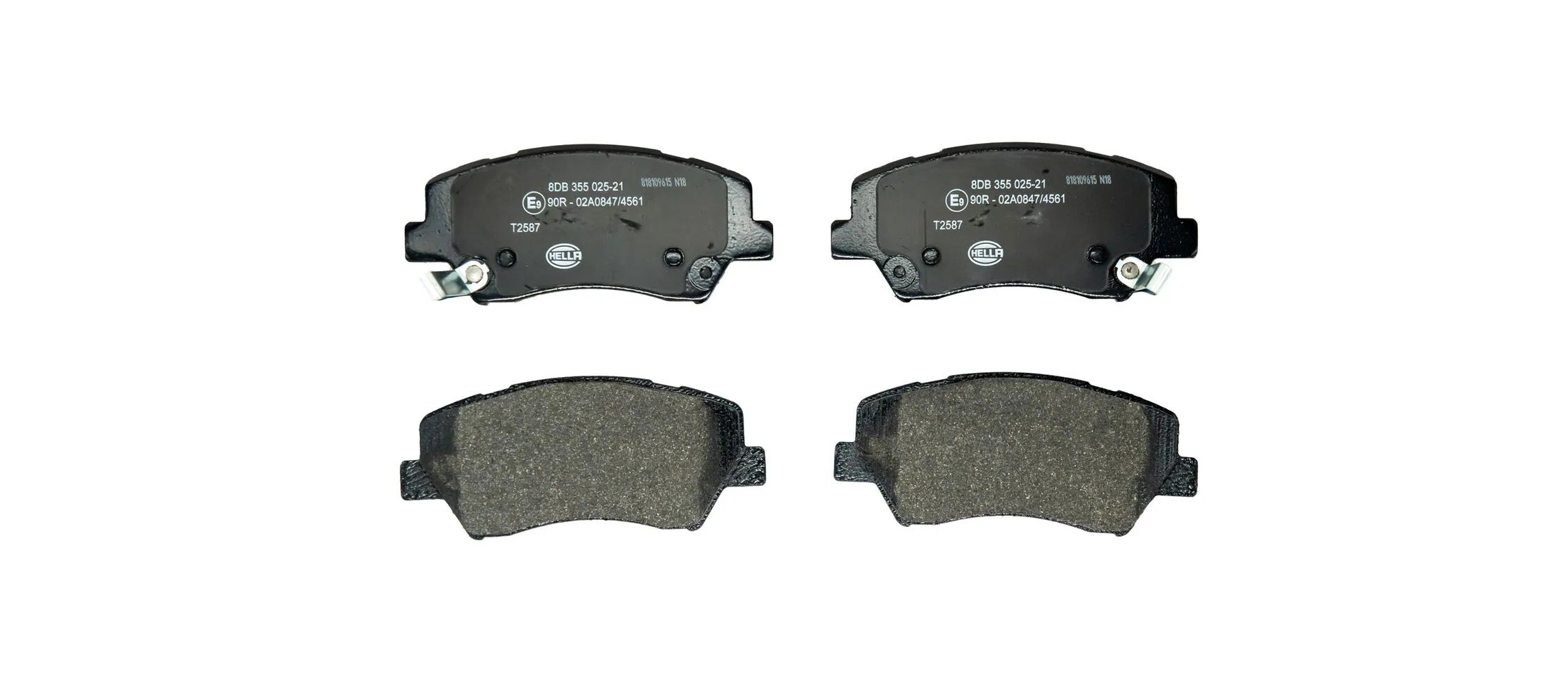 Kit de plaquettes de frein, frein à disque HELLA 8DB 355 025-211