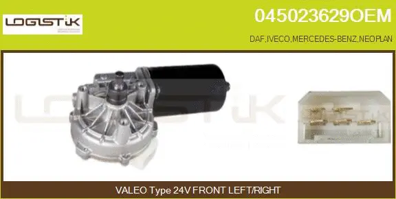 Moteur d'essuie-glace LGK 045023629OEM
