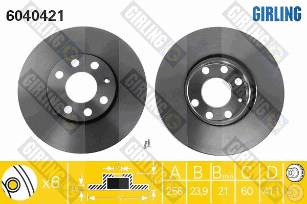 Disque de frein GIRLING 6040421