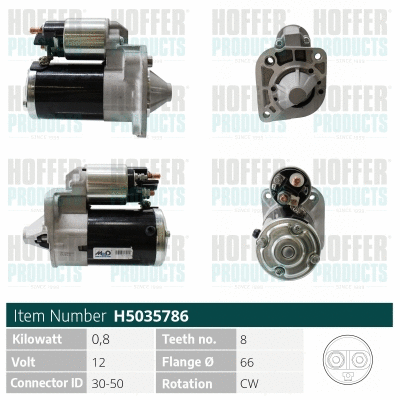 Démarreur HOFFER H5035786