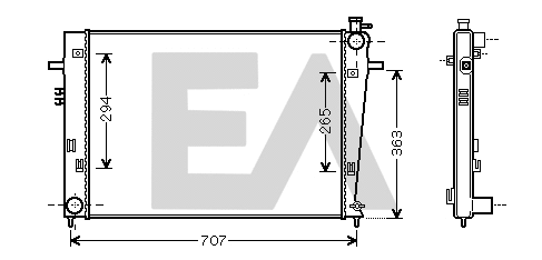 Radiateur, refroidissement du moteur EACLIMA 31R28068