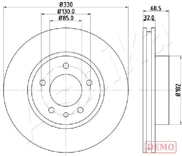 Disque de frein ASHIKA 60-00-0957C