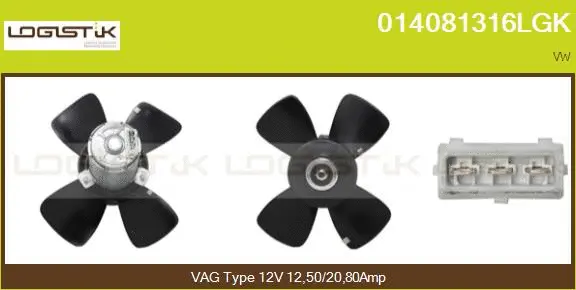 Ventilateur, refroidissement du moteur LGK 014081316LGK