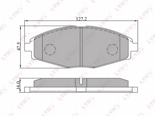 Kit de plaquettes de frein, frein à disque LYNXAUTO BD-1801