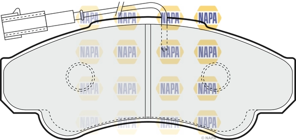 Kit de plaquettes de frein, frein à disque NAPA NBP1317