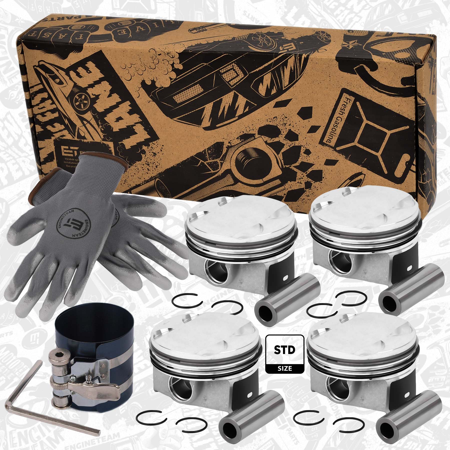 Kit de pistons ET ENGINETEAM PM011300VR1