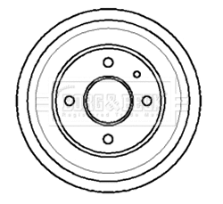 Tambour de frein BORG & BECK BBR7013