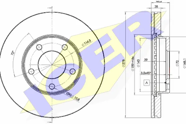 Disque de frein ICER 78BD3272-2
