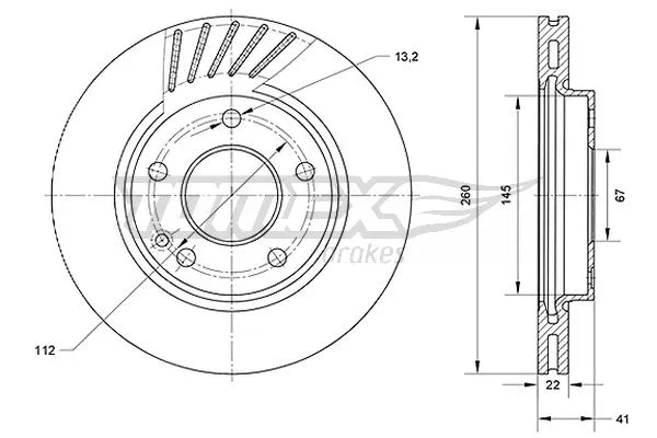 Disque de frein TOMEX Brakes TX 71-13