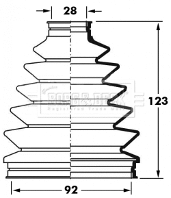 Jeu de joints-soufflets, arbre de commande BORG & BECK BCB6014