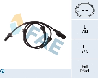 Capteur, vitesse de roue FAE 78299