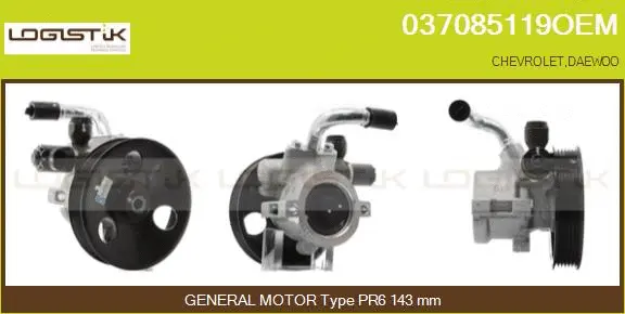 Pompe hydraulique, direction LGK 037085119OEM