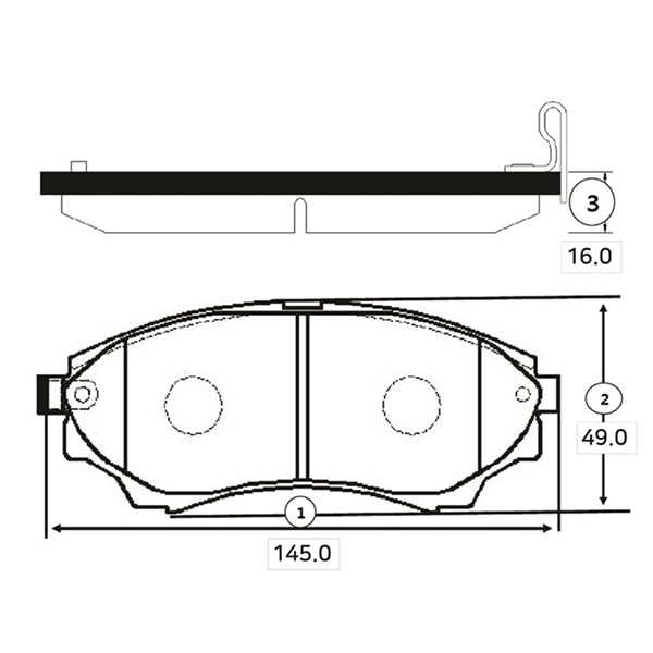 Kit de plaquettes de frein, frein à disque CTR GK0178