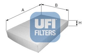 Filtre, air de l'habitacle UFI 53.127.00