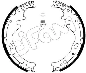 Jeu de mâchoires de frein CIFAM 153-278