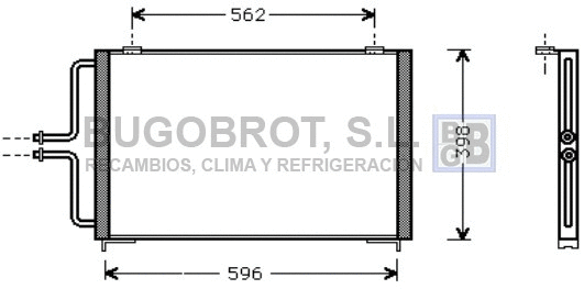 Condenseur, climatisation BUGOBROT 62-RT5236