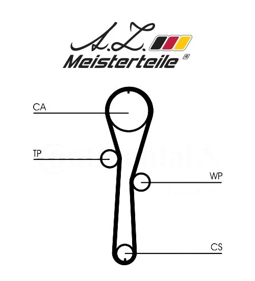 Kit de courroie crantée A.Z. Meisterteile AZMT-30-058-2003