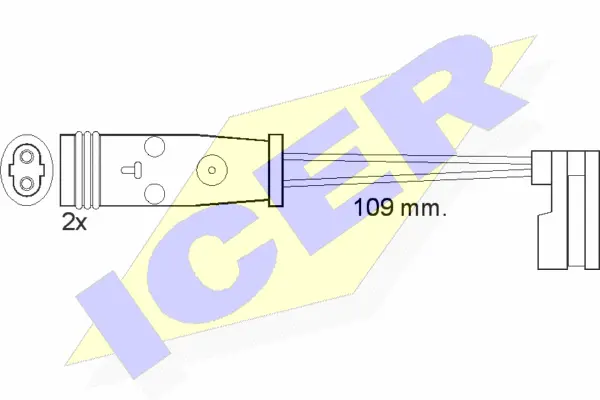 Contact d'avertissement, usure des plaquettes de frein ICER 610483 E C