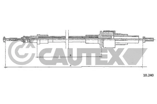 Tirette à câble, commande d'embrayage CAUTEX 081333