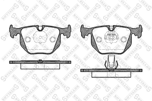 Kit de plaquettes de frein, frein à disque STELLOX 392 020B-SX