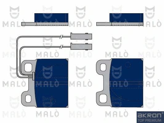 Kit de plaquettes de frein, frein à disque AKRON-MALÒ 1050243