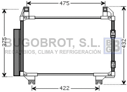 Condenseur, climatisation BUGOBROT 62-TO5413