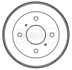 Tambour de frein BORG & BECK BBR7202
