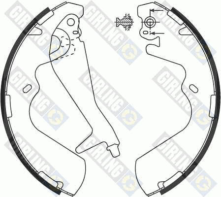 Jeu de mâchoires de frein GIRLING 5186969