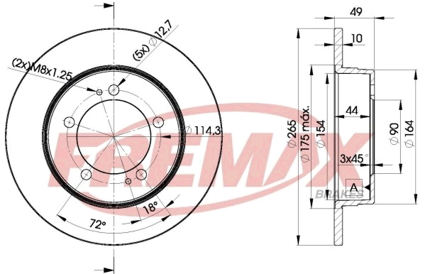 Disque de frein FREMAX BD-9284