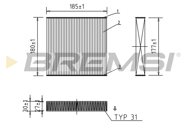 Filtre, air de l'habitacle BREMSI FC0427